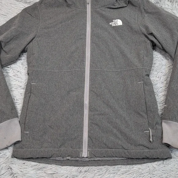 The North Face Jacket Womens S Gray Zip Up Pockets Gorpcore Hoodie Fleece Lined - Picture 8 of 14